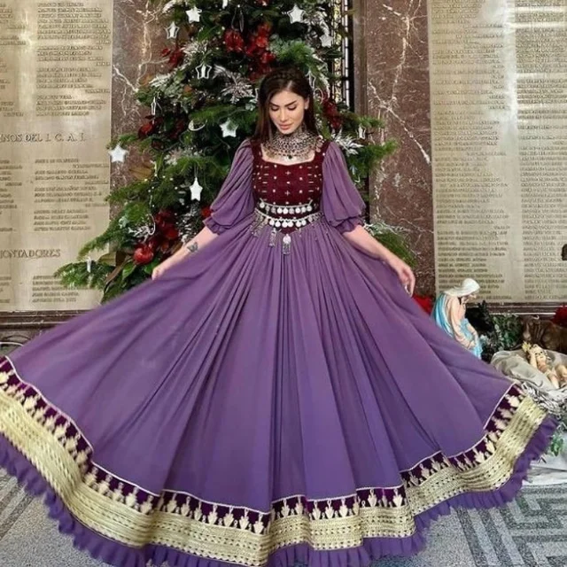 Wholesale Afghan Dress Afghan Kuchi Vintage Dresses Indian & Pakistani Women Dresses Embroidered Lace Dress Tribal Plus Ize Women's Clothing Clothes
