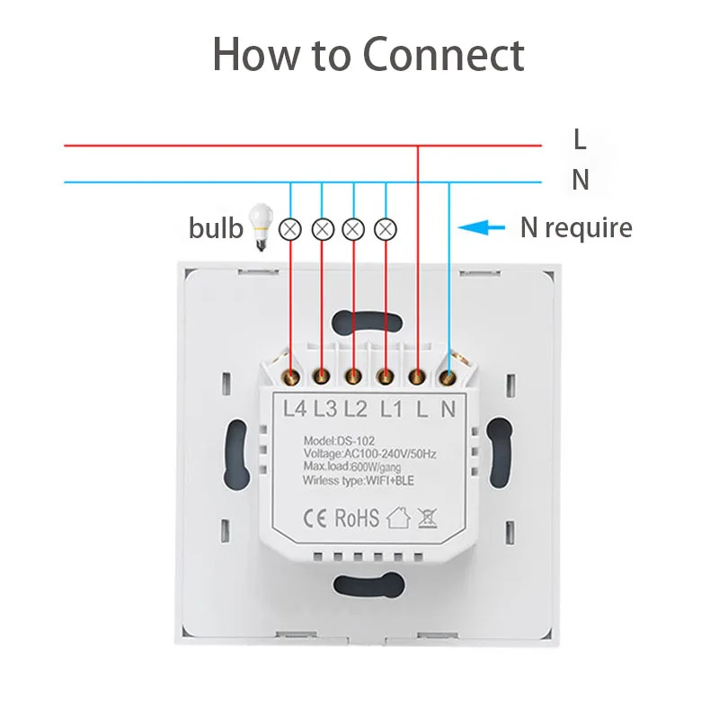 Smart Home System Smart Wall Light Control Tuya Zigbee Smart Light