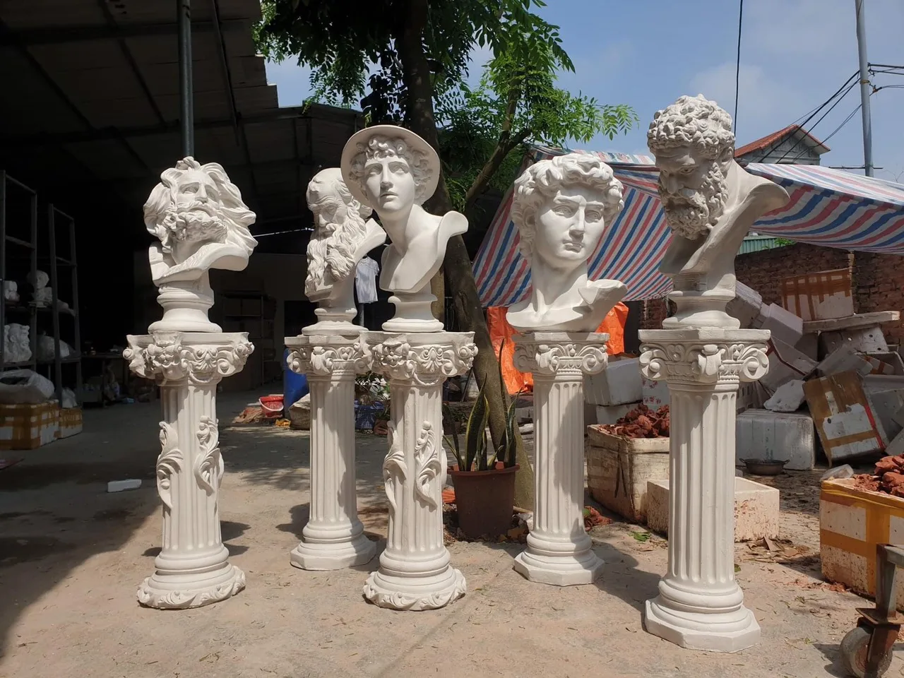 Cabeza De David Resin Statue Sculpture Hight Quality Luxury Color Bust