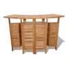 Mesa de bar plegable de teca natural 122x67x90 cm