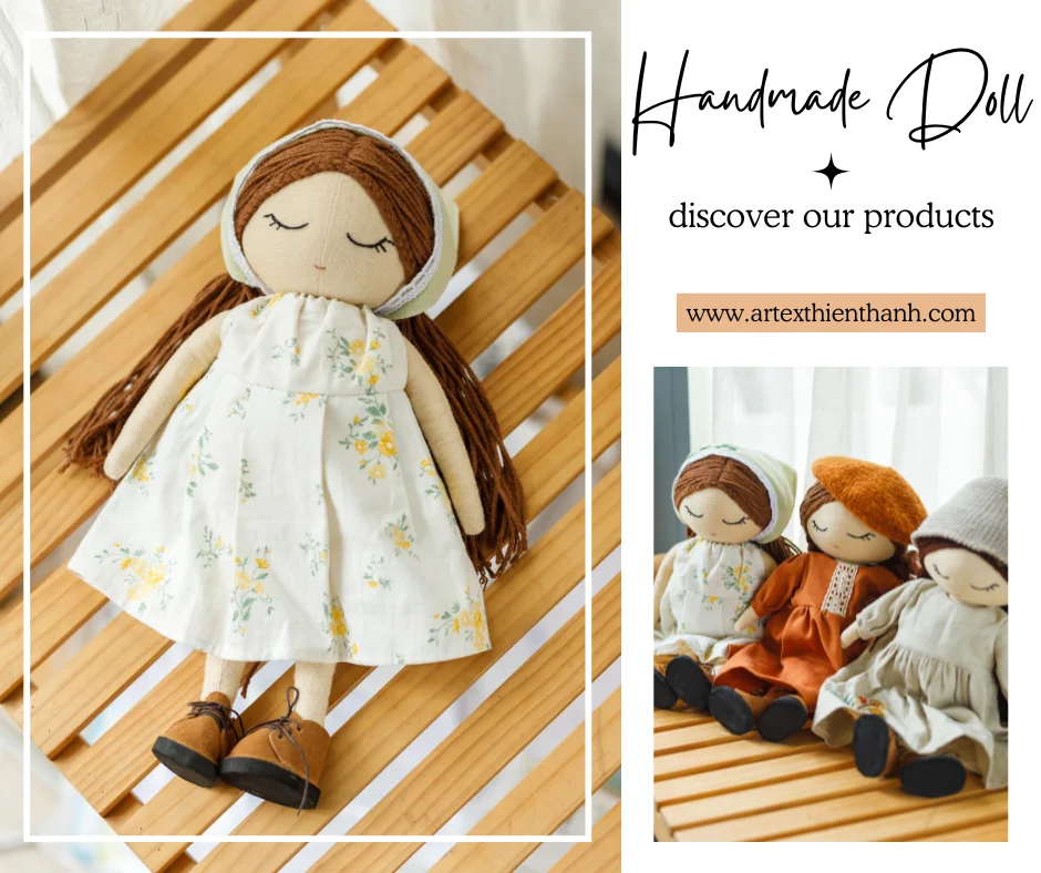 Muñeca De Trapo Para Niña Muu00f1eca De Algodu00f3n Bonita De 20cm