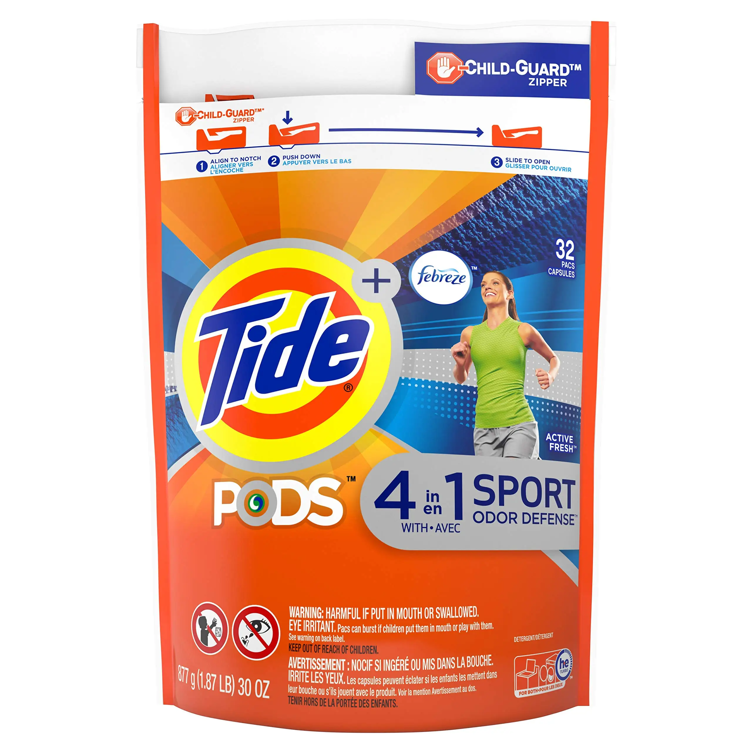 New Tide Pods 43 Capsules Febreze Sport Laundry Detergent 4 In 1 Free ...