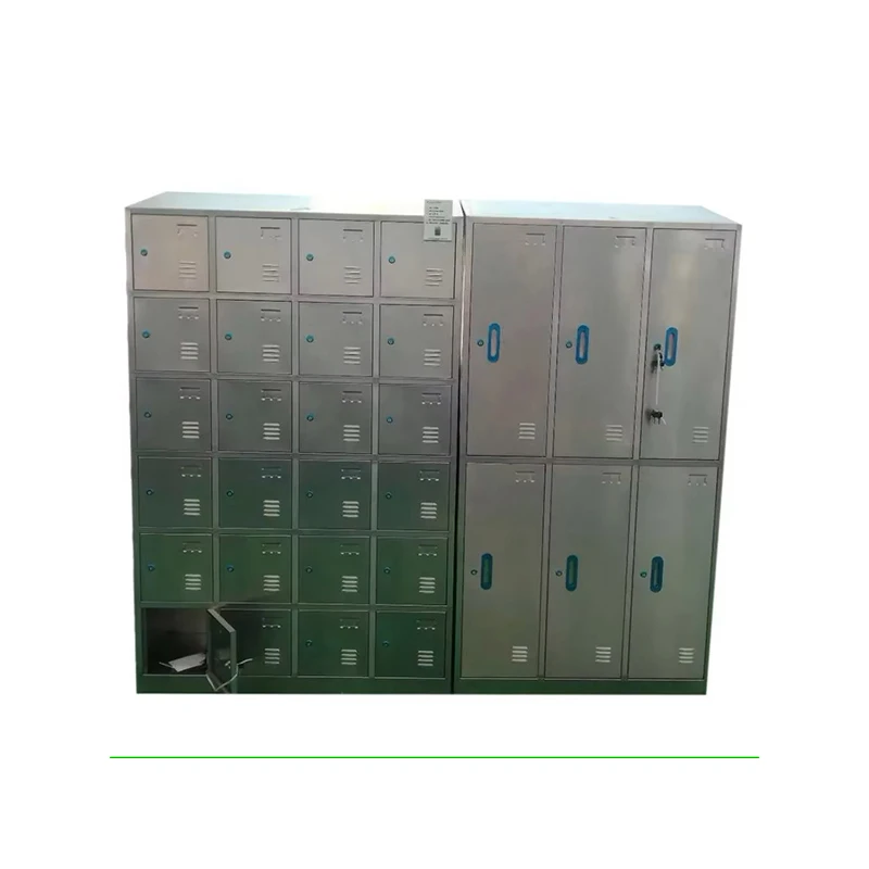 Factory customized 304 stainless steel employee lockers metal storage wardrobes
