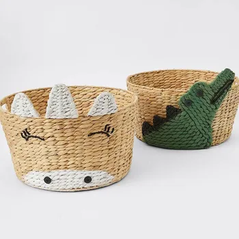 Handwoven Wicker Animal Shaped Baskets Water Hyacinth Lovely Kids ...