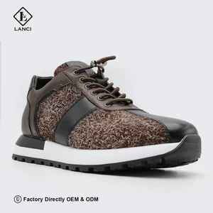 LANCI OEM Sneaker Manufacture Leather Shoes for Men  Custom Running Shoes Customized Sneaker Lightweight Anti-slip Sneakers