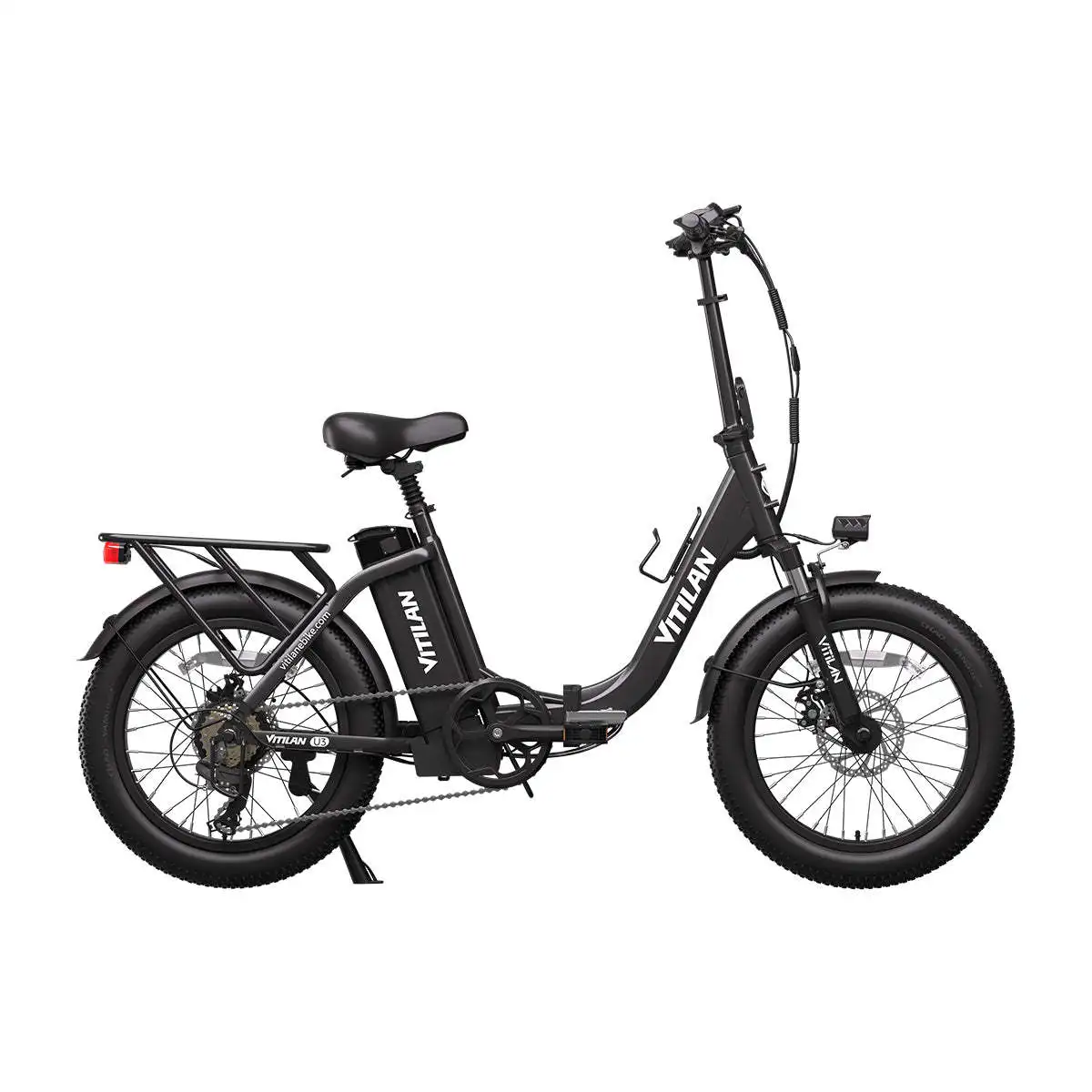 U3 Premium Electric Folding Bike with Full Suspension and Foldable Fat Tire Providing Comfort and Stability