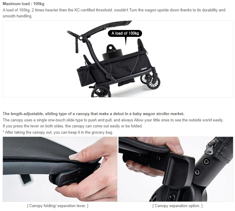 JMINTL3 WEGO STROLLER with diagonal frame structure to enable you smooth driving and length-adjustable