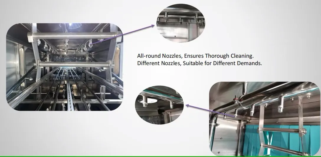 Highly efficient automatic tray basket cleaning machine for meat processing