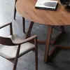Chaise en teck couleur noyer