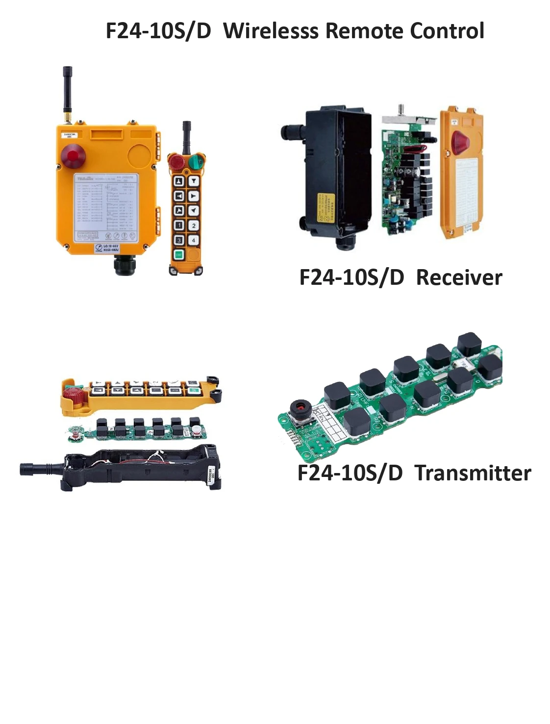 10 Button 220 Volts Wireless Industrial Electric Crane Remote