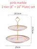 pink marble (8"+10" Plate) set