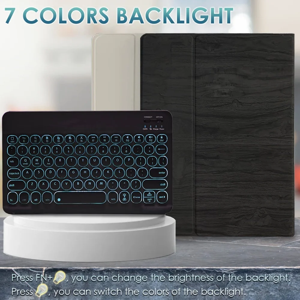 2 magnetic detachable wireless keyboard premium pu cover case laudtec-6