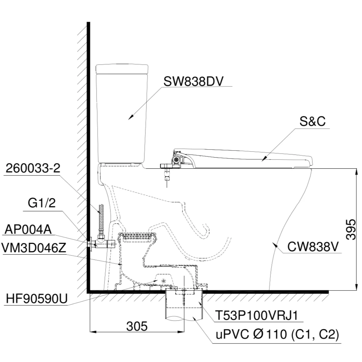 Modern Bathroom Seat Siphonic Ceramic Toilets Wc Floor Mounted One