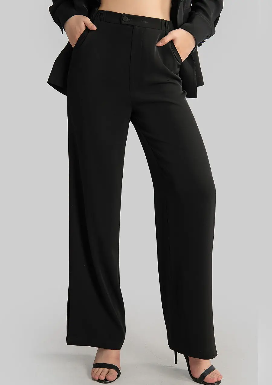 All Year Round Various Colors High Waisted Wide Leg 2 Self Covered