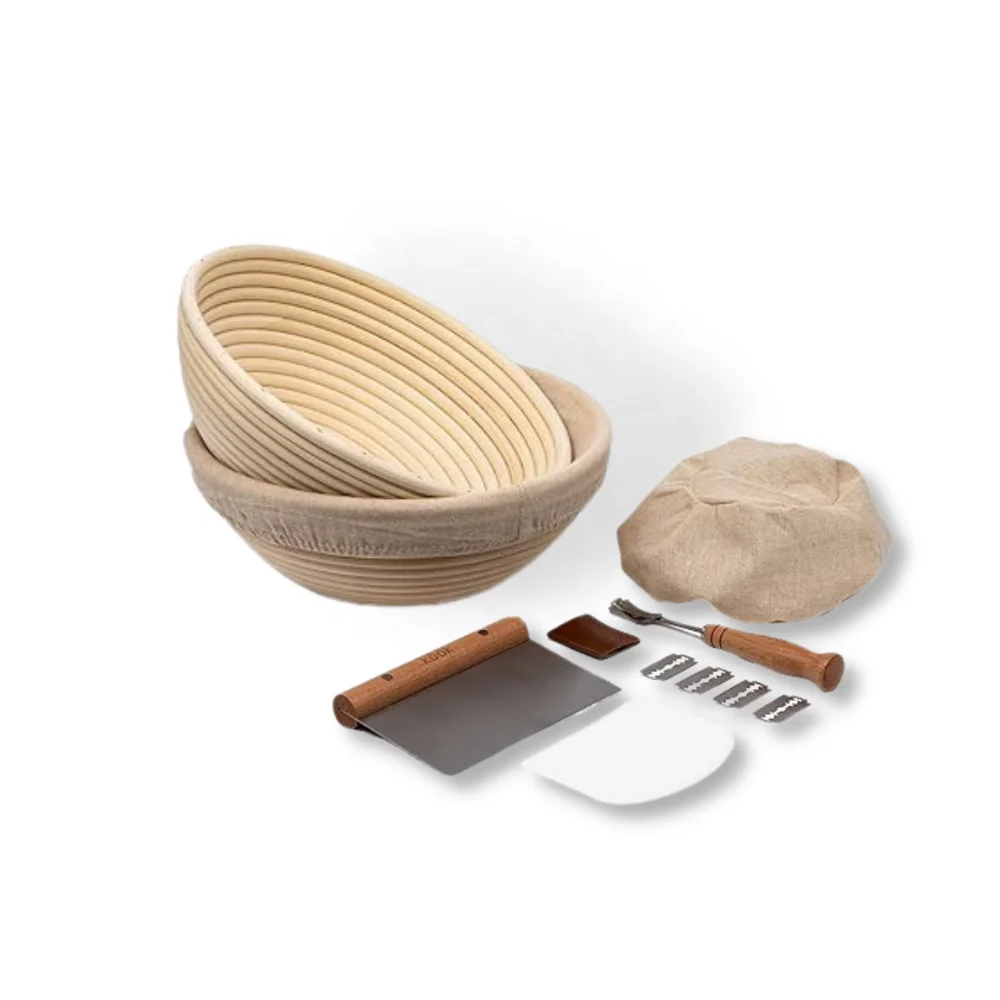 Cheap Wholesale Round Bread Proofing Basket Set,Rattan