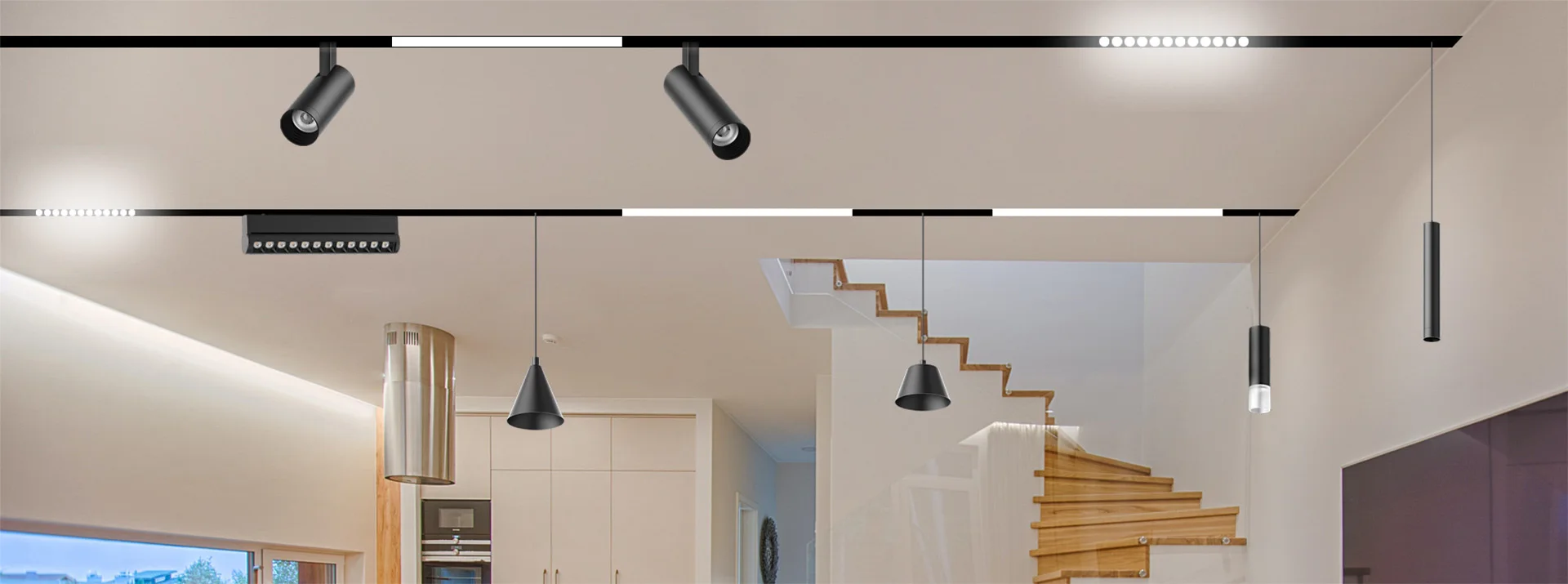 Commercial Smart Track Lighting System Dc 24v Surface Recessed