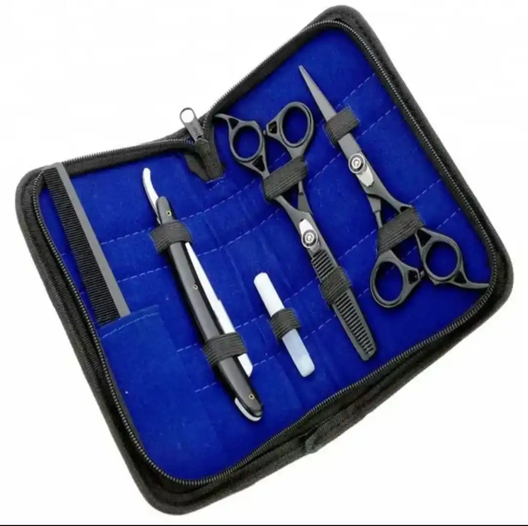 4pieces Black Colours Barber Scissor Kit Wholesale Professional