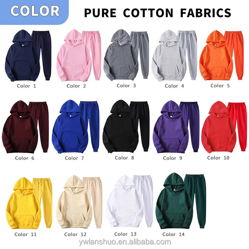 High Quality Custom Logo Two Piece Suits Solid Color Blank Plain