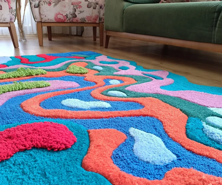 Modern 3d Custom Rug Die-cut Shape Logo Customized Rugs Carpet Floor ...