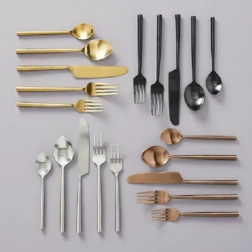 Brass Gold Color Cutlery Set Of 4 Pieces Superior Quality Hotel And