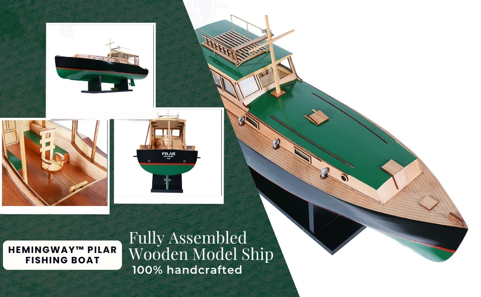 Hemingway? Pilar Fishing Boat Model Display 