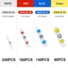 600pcs/bag(240white/160red/140blue/60yellow)