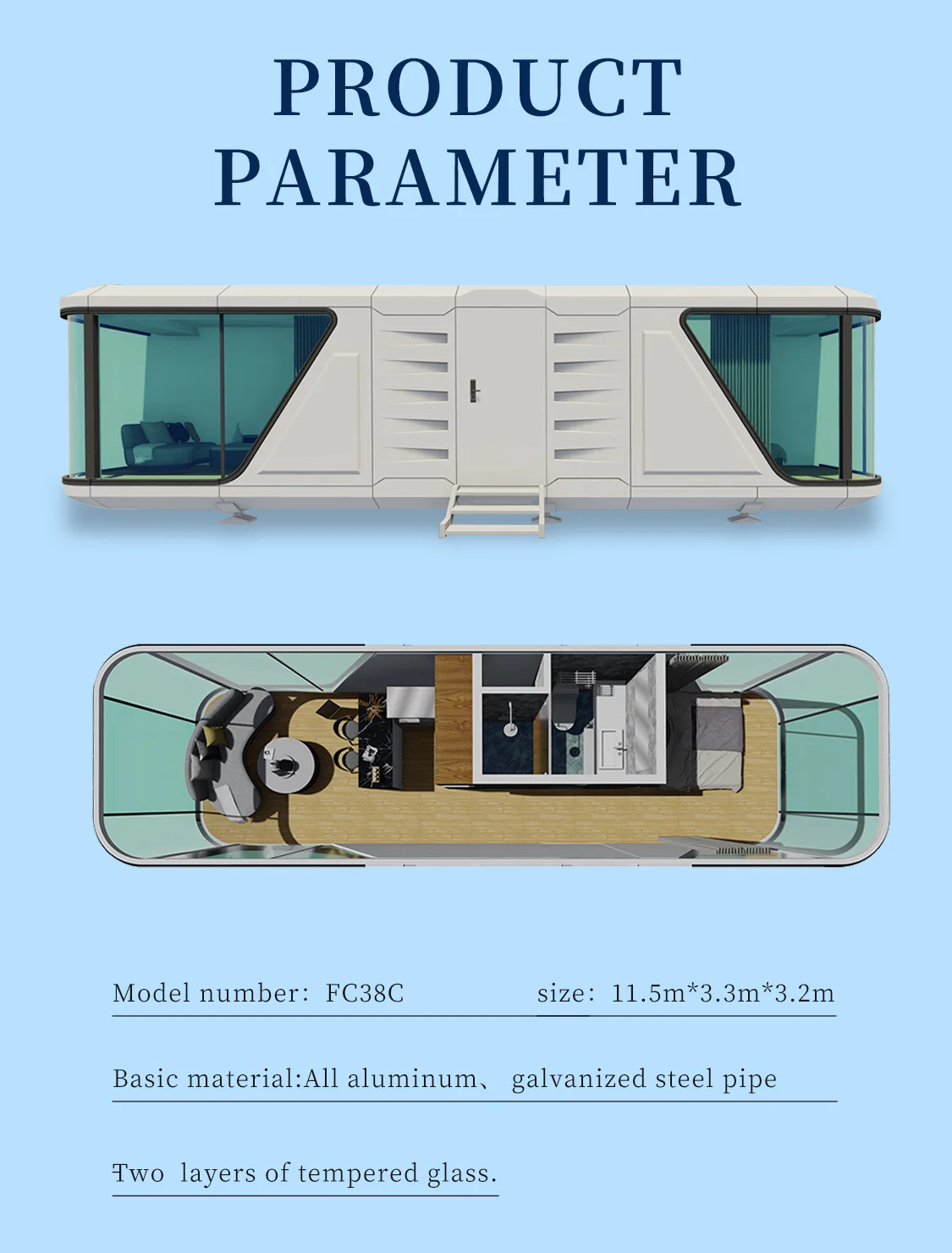 Space Capsule House 40ft - Luxury Tiny Container Houses