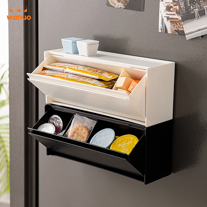 WANUO Wall-Mounted Wall Storage Box Wall-Mounted Plastic Storage Box Wall-Hung Storage Organizer for Wall