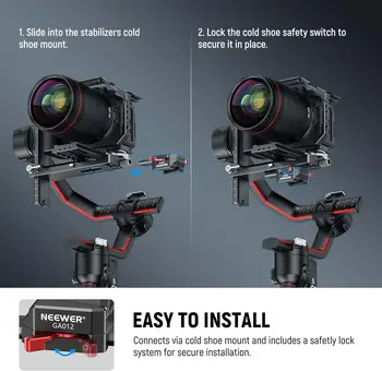NEEWER Mini V Mount Battery Plate With NATO Rail for Adjustable Gimbal Balance Compatible With DJI RS3 Pro RS2 RSC2, Quick detail image