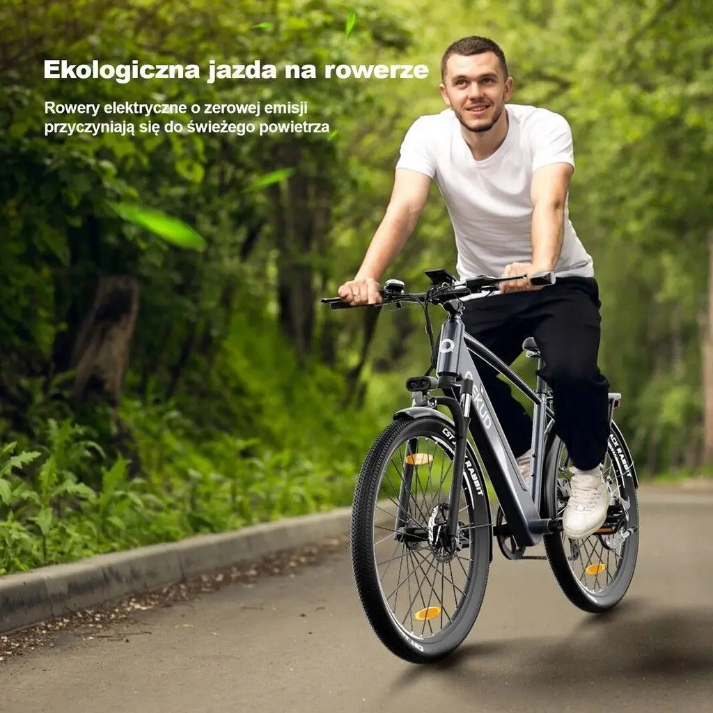 Qekud E-Bike 27.5 zoll E-Cityrad mit 36V 12,5Ah herausnehmbarer Akku 250W Motor