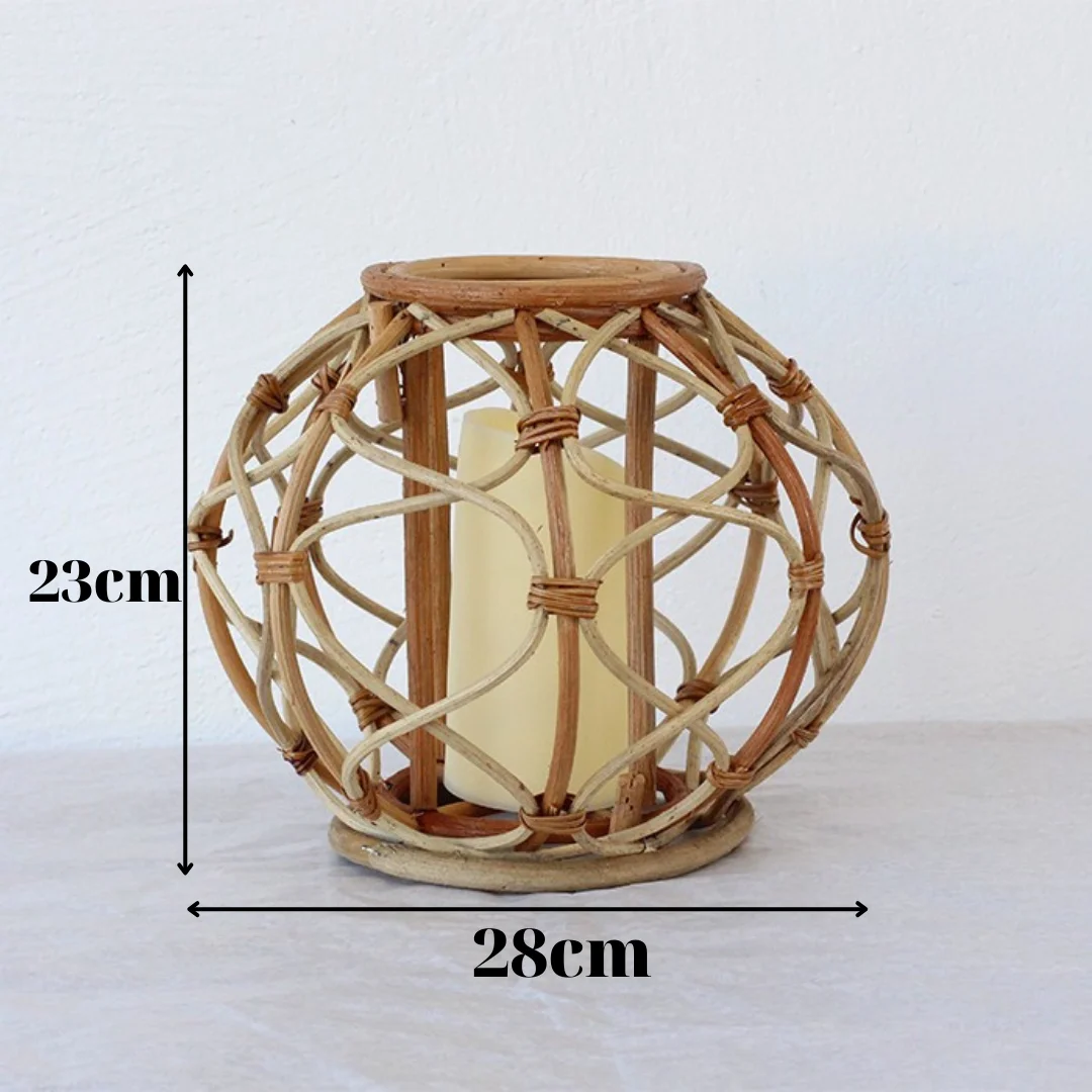 Decorative Indoor Lanterns Floor Natura Weaving Lantern Water Hyacinth