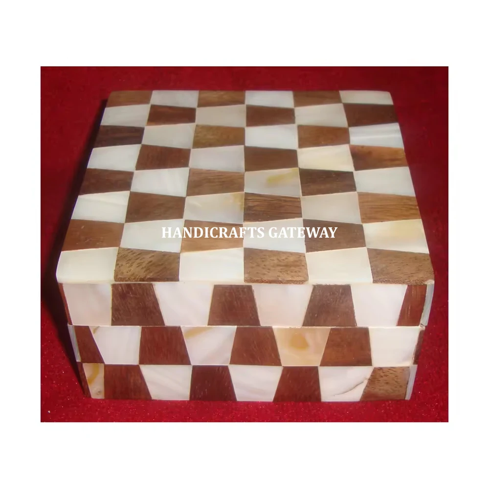 Wooden Mother Of Pearl Inlay Jewelry Box And Beautiful Floral Handmade ...