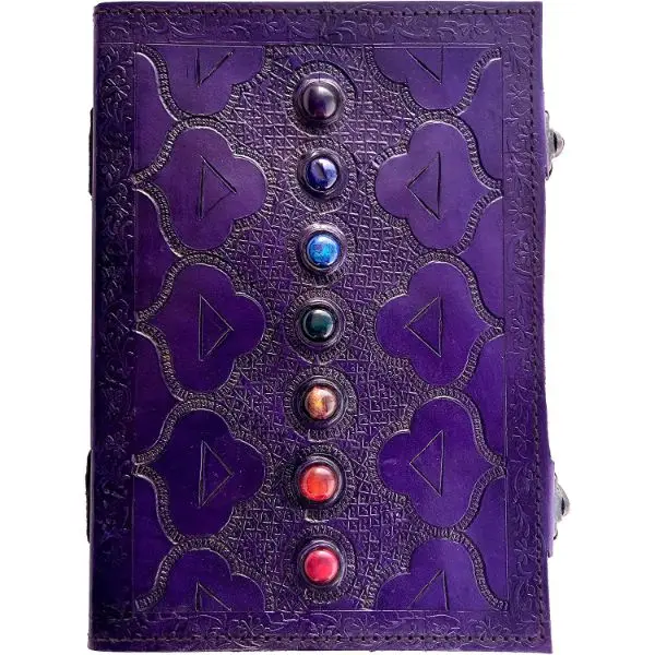 Кожаный блокнот для записей, журнал из натуральной кожи Seven Stone для мужчин и женщин, бумага ручной работы