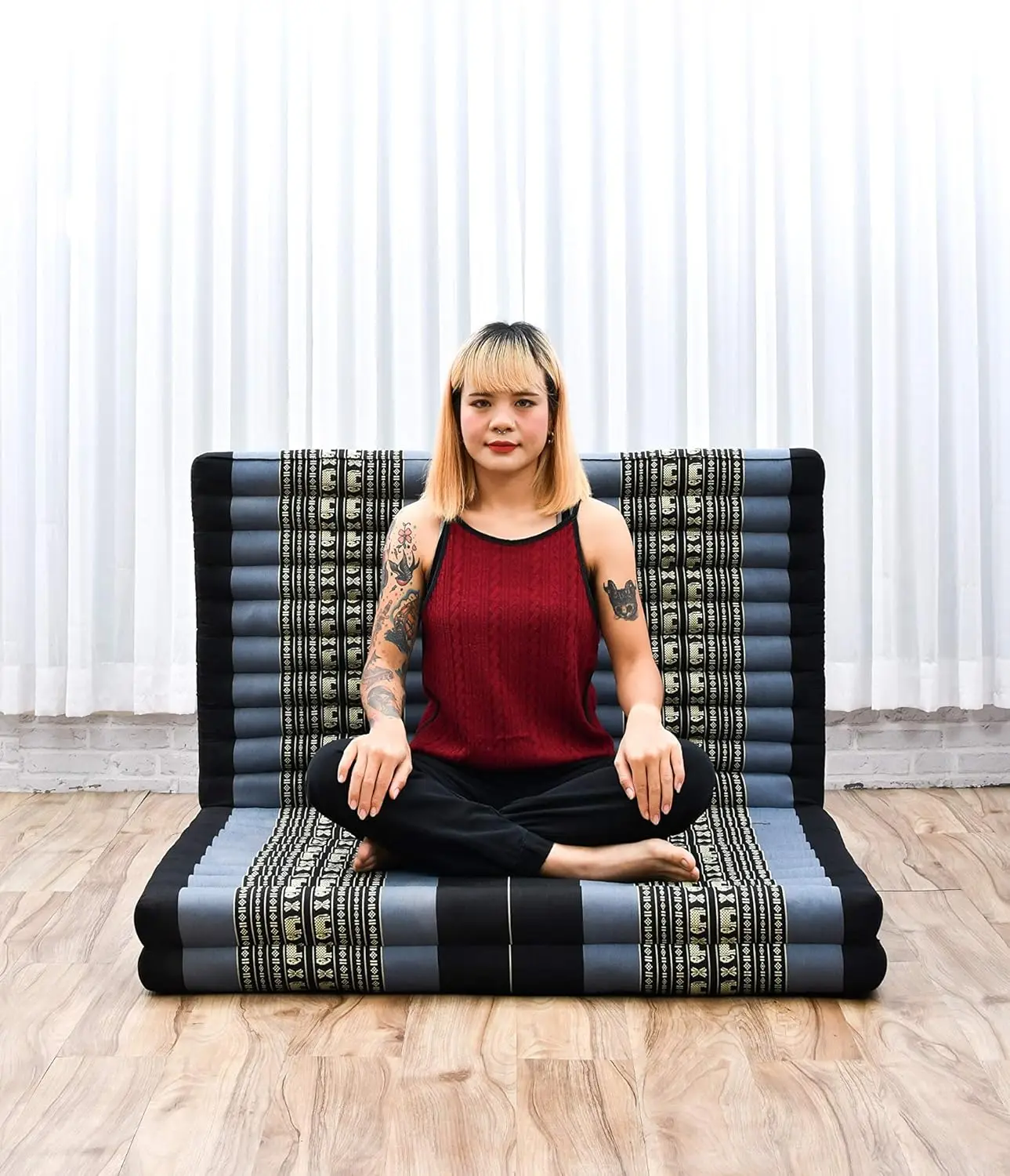 Trifold Mattress Comfortable Thai Massage Pad Foldable Relaxation Floor Mattress with Eco-Friendly Kapok
