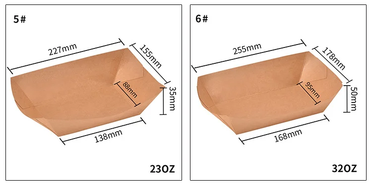 Disposable Trays Kraft Paper Food Tray 4 Corner Pop Up Paperboard Food Box Brown Greaseproof Food Paper Box factory