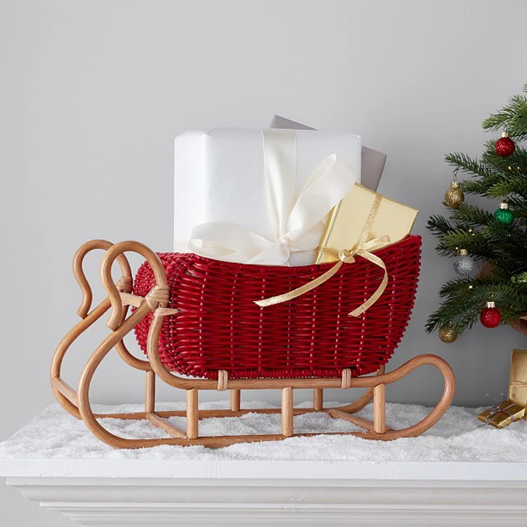 christmas sleigh basket