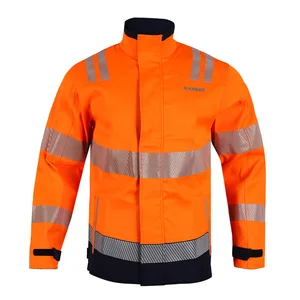 Wholesale Factory Customized Flame Retardant  Resistant Coat Workwear Safety Clothing Jackets and Welder Uniforms