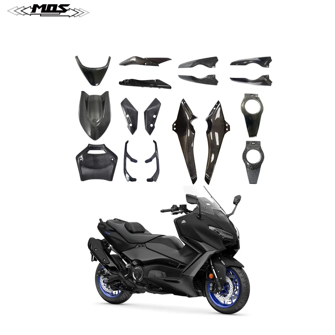 MOS Carbon Fiber Parts & Accessories for Yamaha TMAX 560 2025