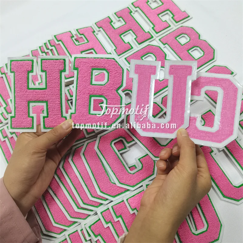 Wholesale Letter Hbcu Embroidery Patches Iron On Script Patches Hoodie Clothing Embroidered