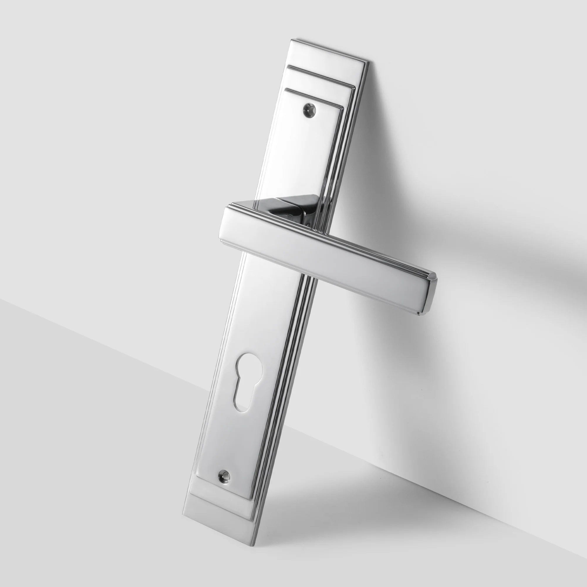 Gooki Classic Design Panel Yellow Satin Bronze 85 Hole Pitch Zinc Alloy Door Handle Lock Buy