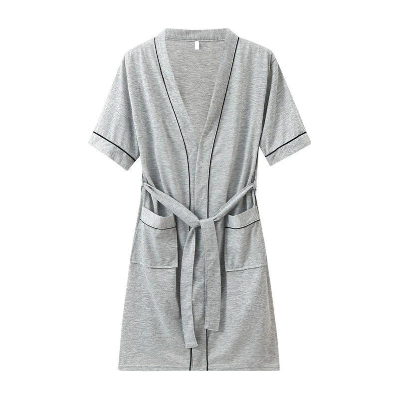Unisex Men Women's Sleepwear Waffle Bathrobes With Embroidery Logo Woman Hotel Lightweight Waffle Bath Robe
