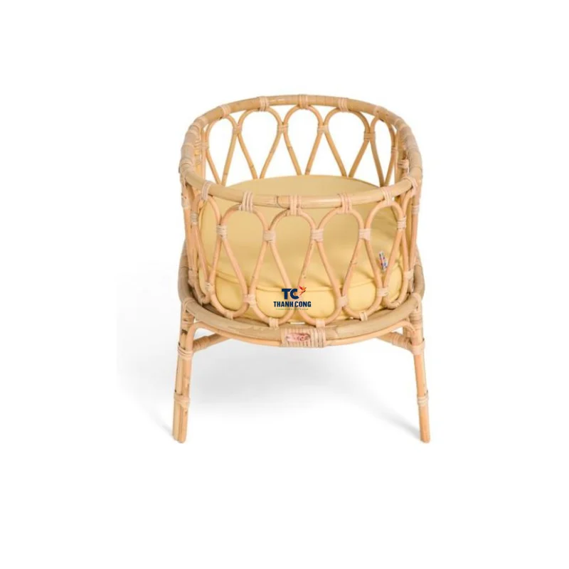 Rattan Baby Doll Crib Doll Kids Furniture Rattan Doll Crib Handmade In
