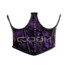 Satin pourpre avec la maille noire