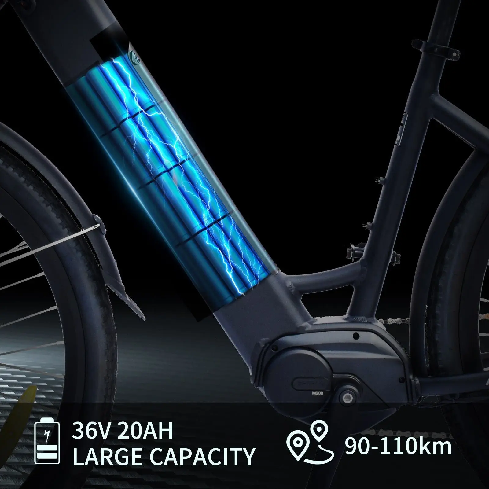 TTGO LK-ZZ-28ST Electric Bike City Electric Bike 250W 36V 20Ah battery Shimano 9 speed