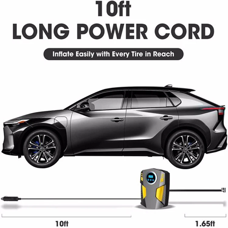 Склад в США 12V Портативный цифровой шины для легковых автомобилей воздушный компрессор автомобильных шин с