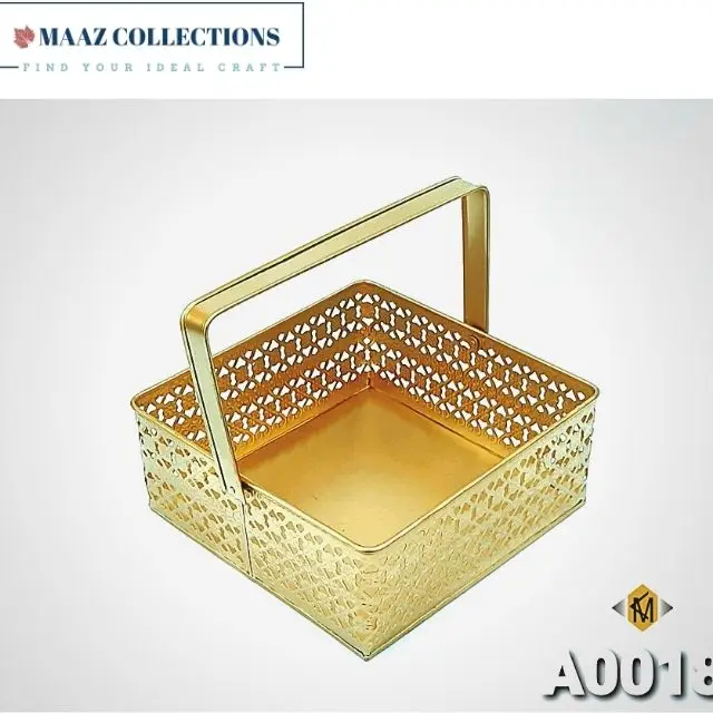 Декоративная ручная Праздничная упаковка, корзина для подарков на золотой свадьбу, производство в Индии, Прямая поставка с завода