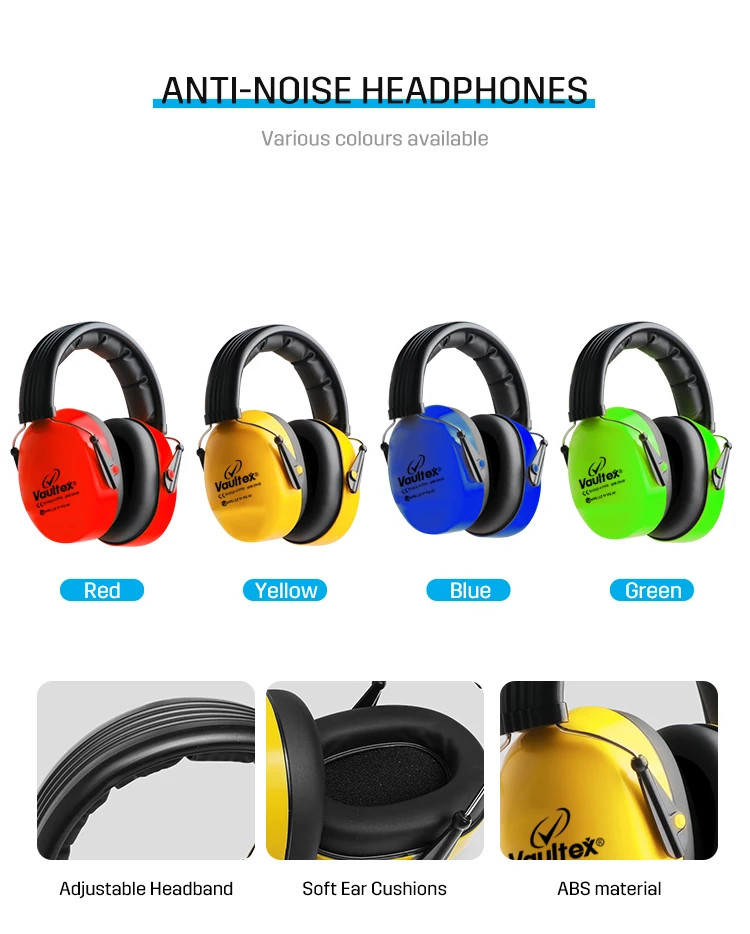 Vaultex Hard Hat Mounted Earmuff Hearing Noise Protection Ear Muff