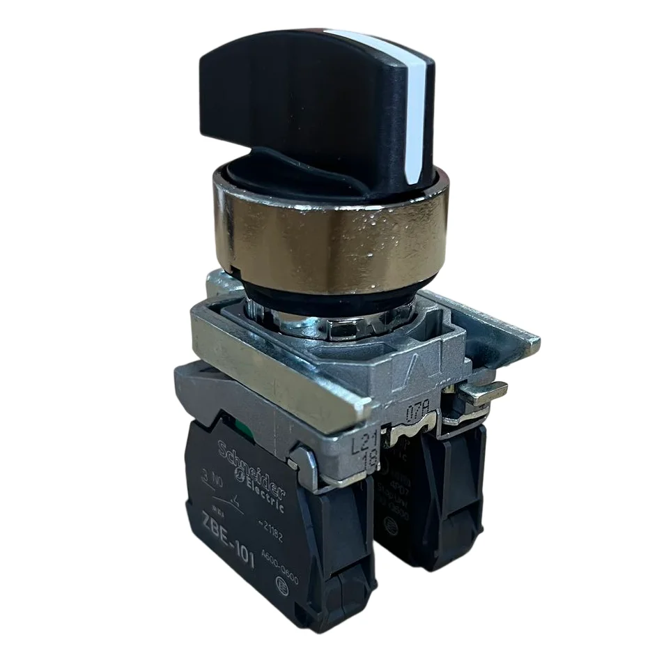 Schneider XB4 Metal Selector Switch - 3 Position Control