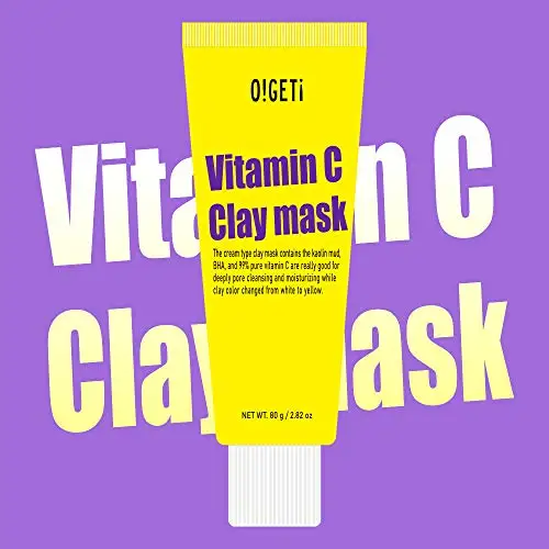 [o!get!] Vitamin C Clay Mask 80g Kaolin Mud Bha Pure Vitamin C Pore