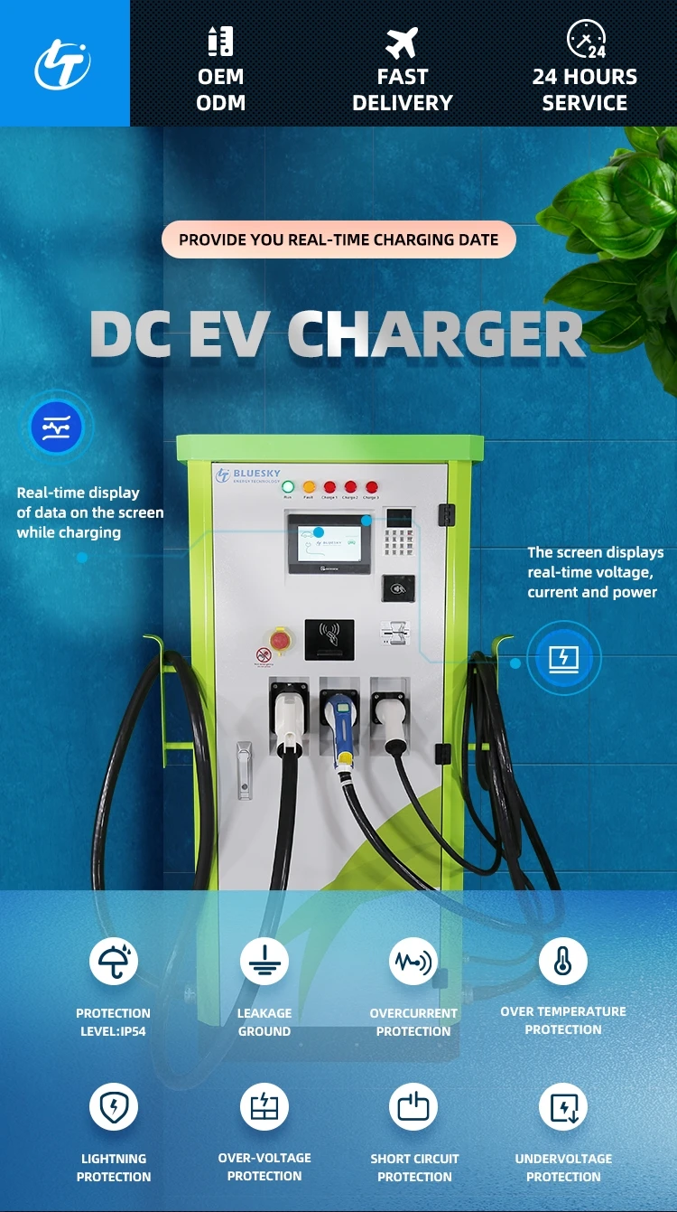 Bluesky 30kw Dc Ev Charger Ccs 1 Or Ccs 2 Single Gun Dc Ev Charger Fast ...